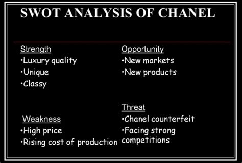 chanel swot analysis 2023